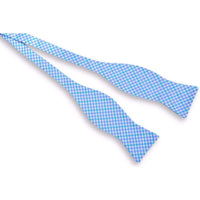 French Quarter Tattersal Bow Tie in Blue & Lavender by High Cotton - Country Club Prep