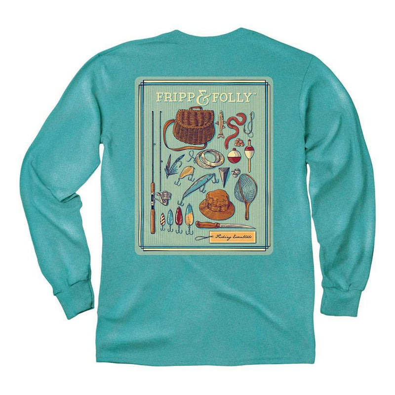 Fishing Essentials Long Sleeve Tee in Seafoam by Fripp & Folly - Country Club Prep