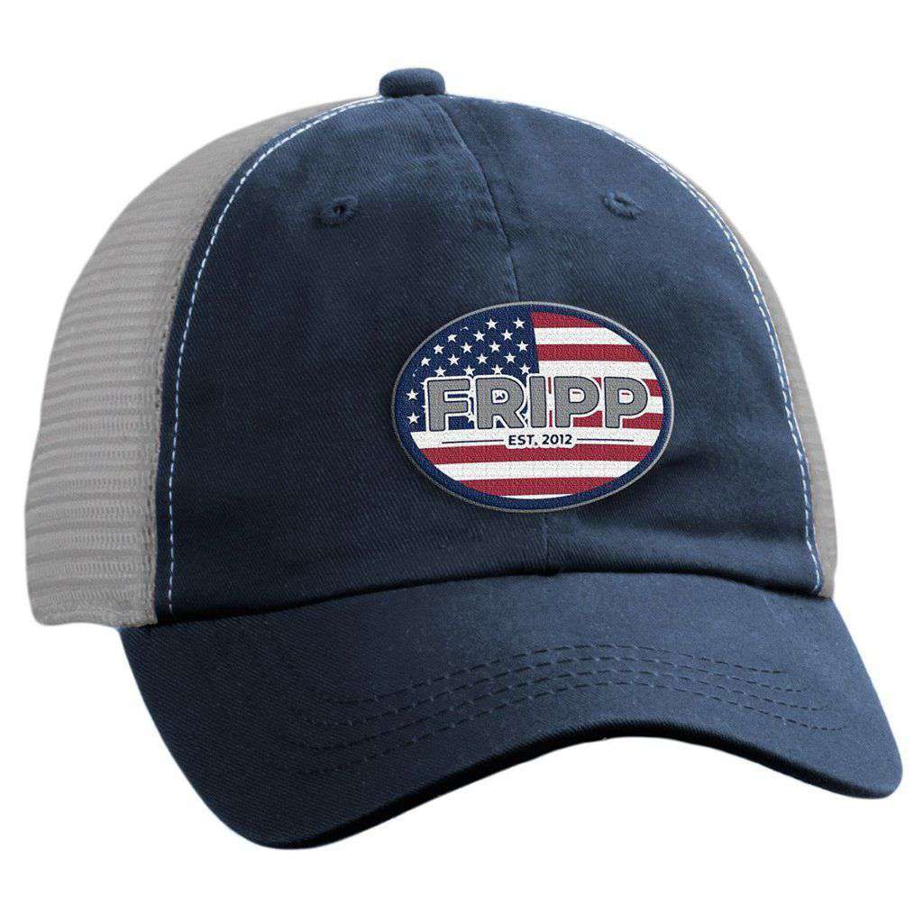 American Logo Mesh Hat by Fripp Outdoors - Country Club Prep