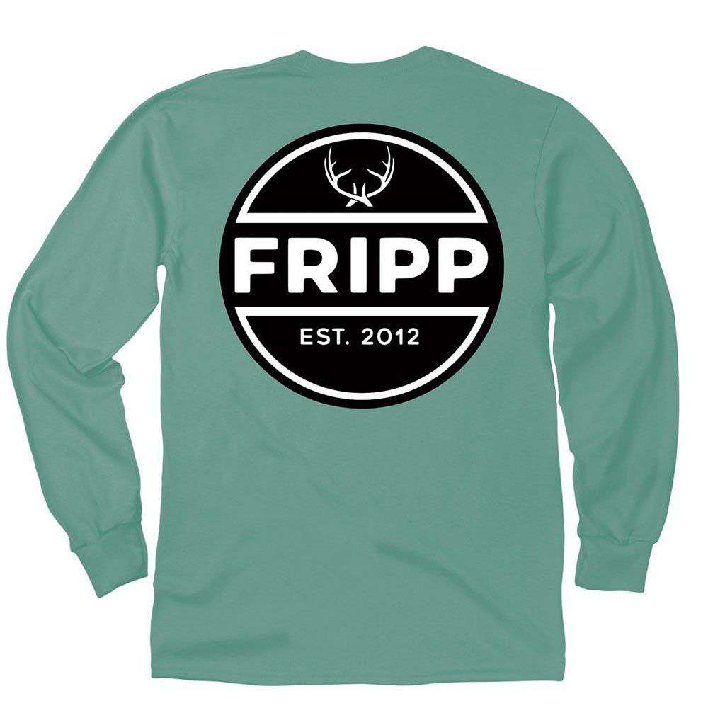 Deerskull Logo Long Sleeve T-Shirt in Light Green by Fripp Outdoors - Country Club Prep