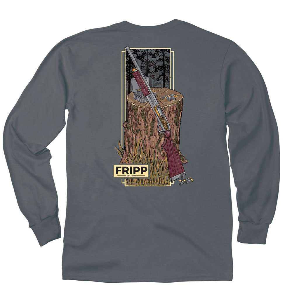 Shotgun Long Sleeve T-Shirt in Pepper by Fripp Outdoors - Country Club Prep