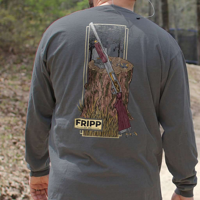 Shotgun Long Sleeve T-Shirt in Pepper by Fripp Outdoors - Country Club Prep