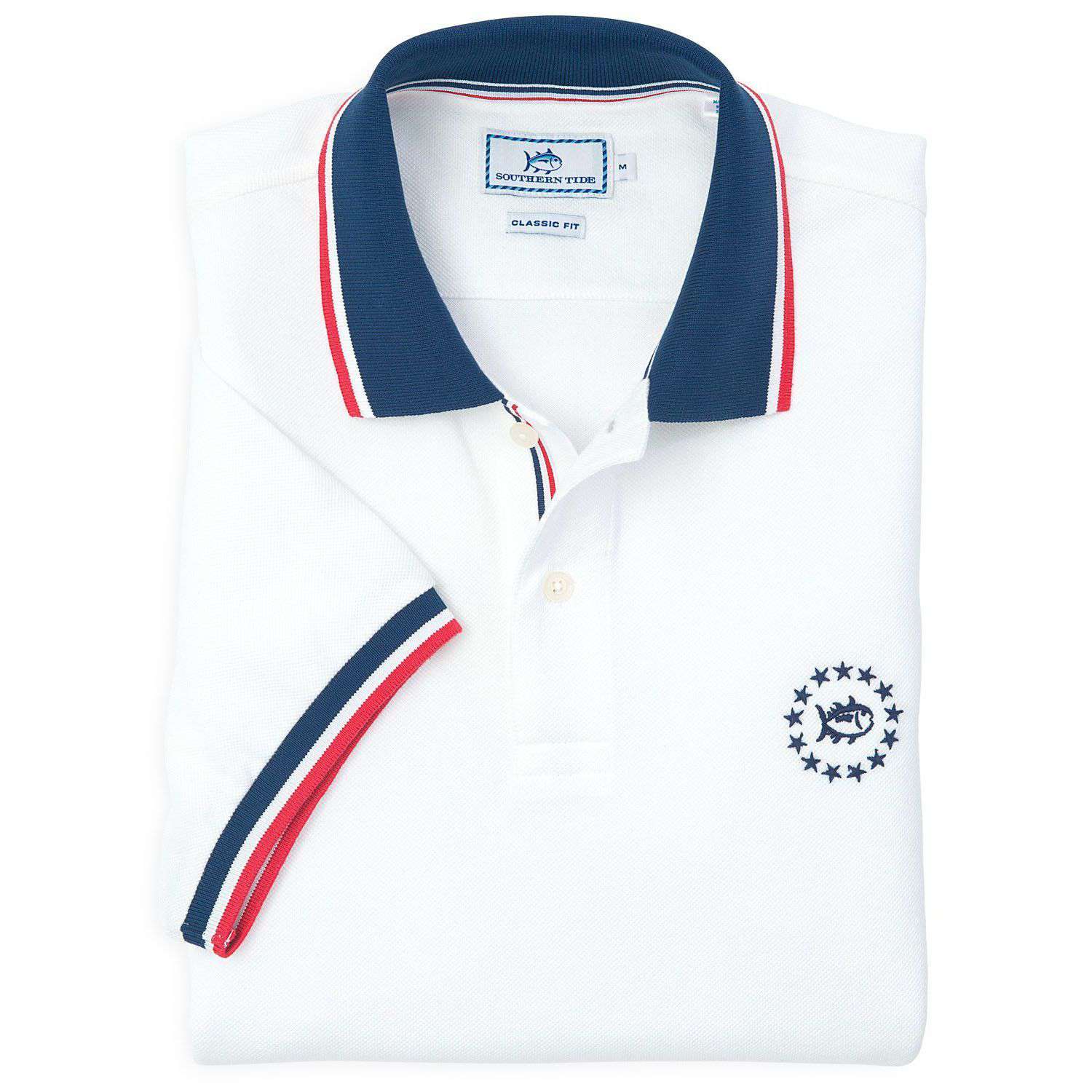 Southern Tide Front Runner Polo in Classic White – Country Club Prep