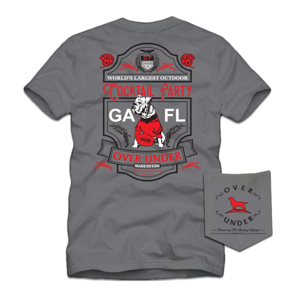 Georgia vs Florida Short Sleeve T-Shirt in Grey by Over Under Clothing - Country Club Prep