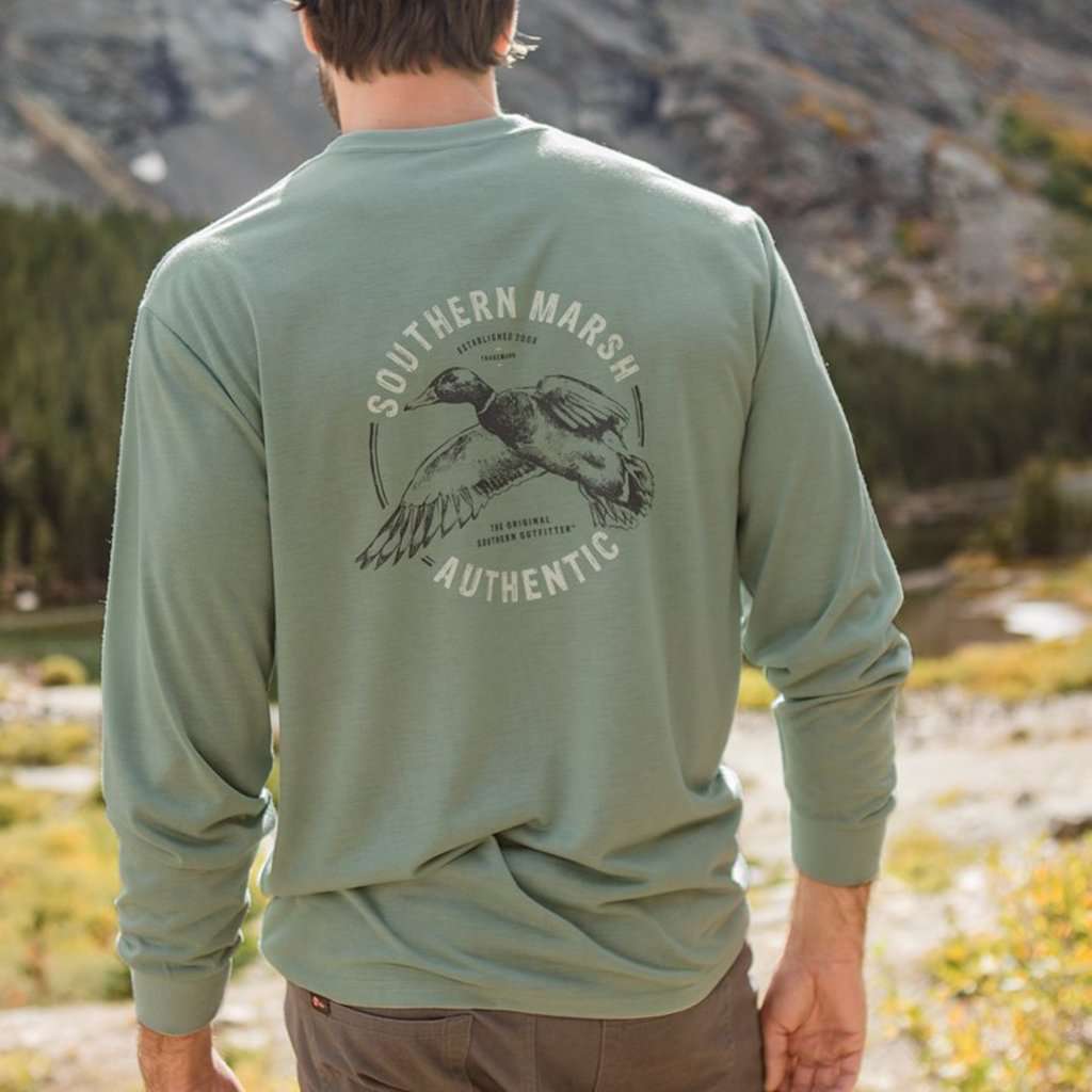Long Sleeve FieldTec™ Inflight Comfort Tee by Southern Marsh - Country Club Prep