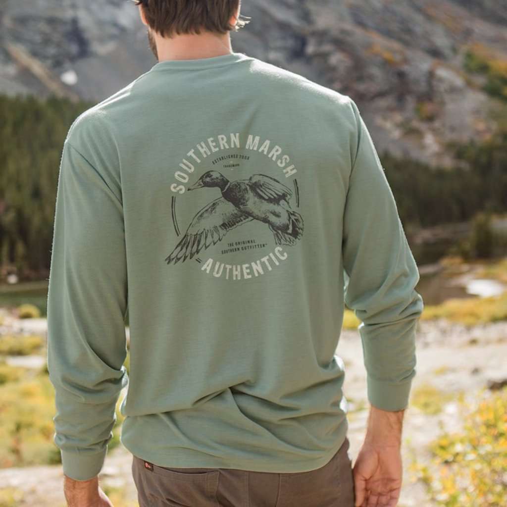 Long Sleeve FieldTec™ Inflight Comfort Tee by Southern Marsh - Country Club Prep