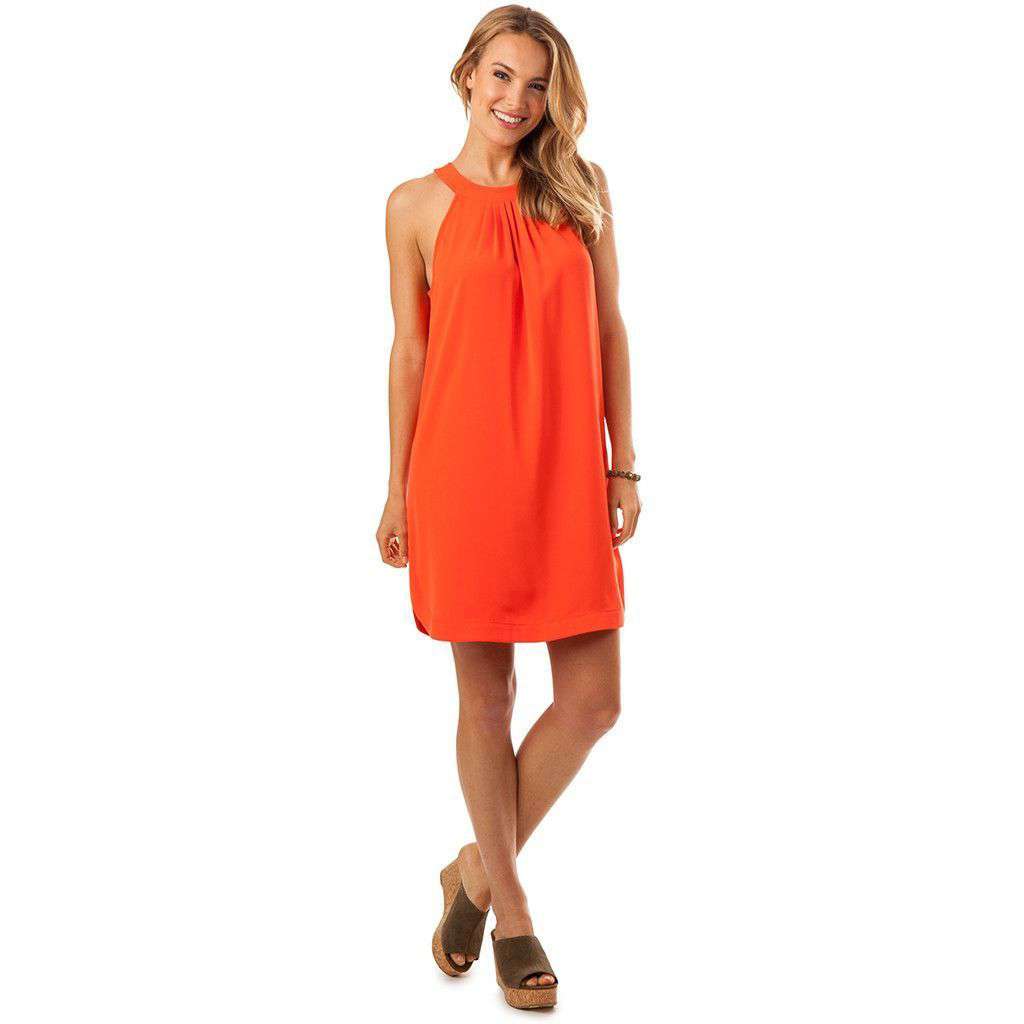 Gameday Dress in Orange Sky by Southern Tide - Country Club Prep