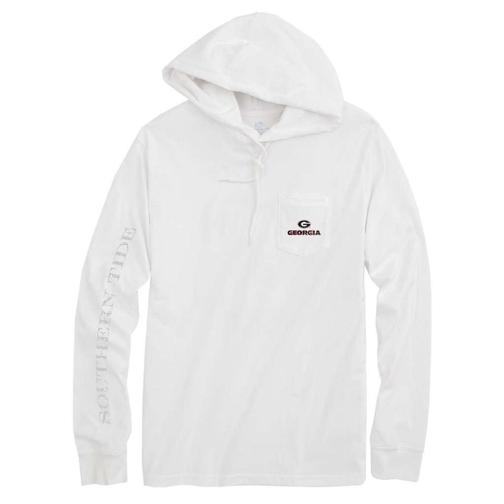 Georgia Long Sleeve Hoodie T-Shirt by Southern Tide - Country Club Prep