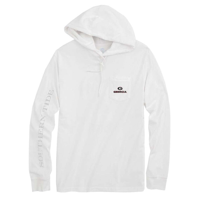 Georgia Long Sleeve Hoodie T-Shirt by Southern Tide - Country Club Prep