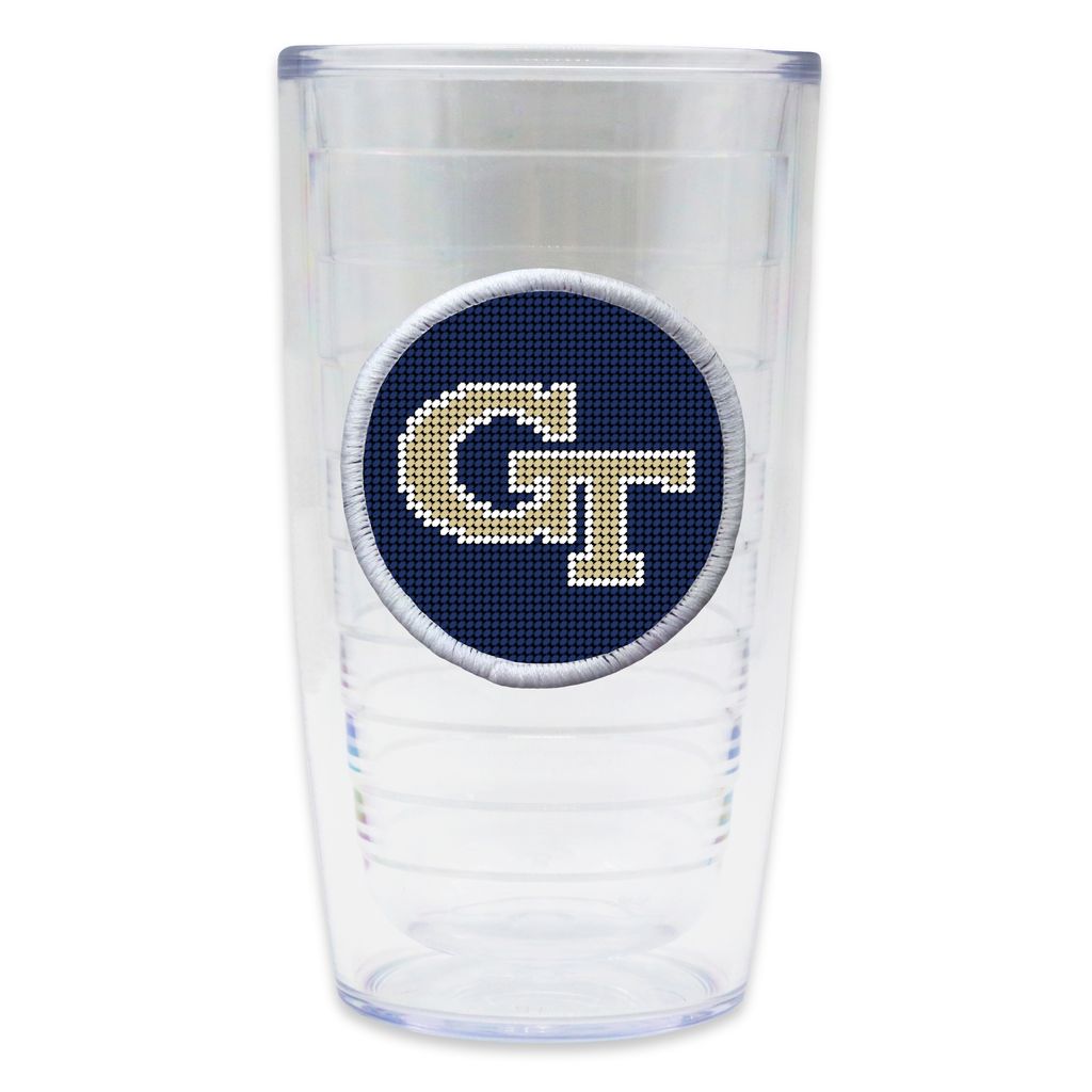 Georgia Tech Needlepoint Tumbler by Smathers & Branson - Country Club Prep