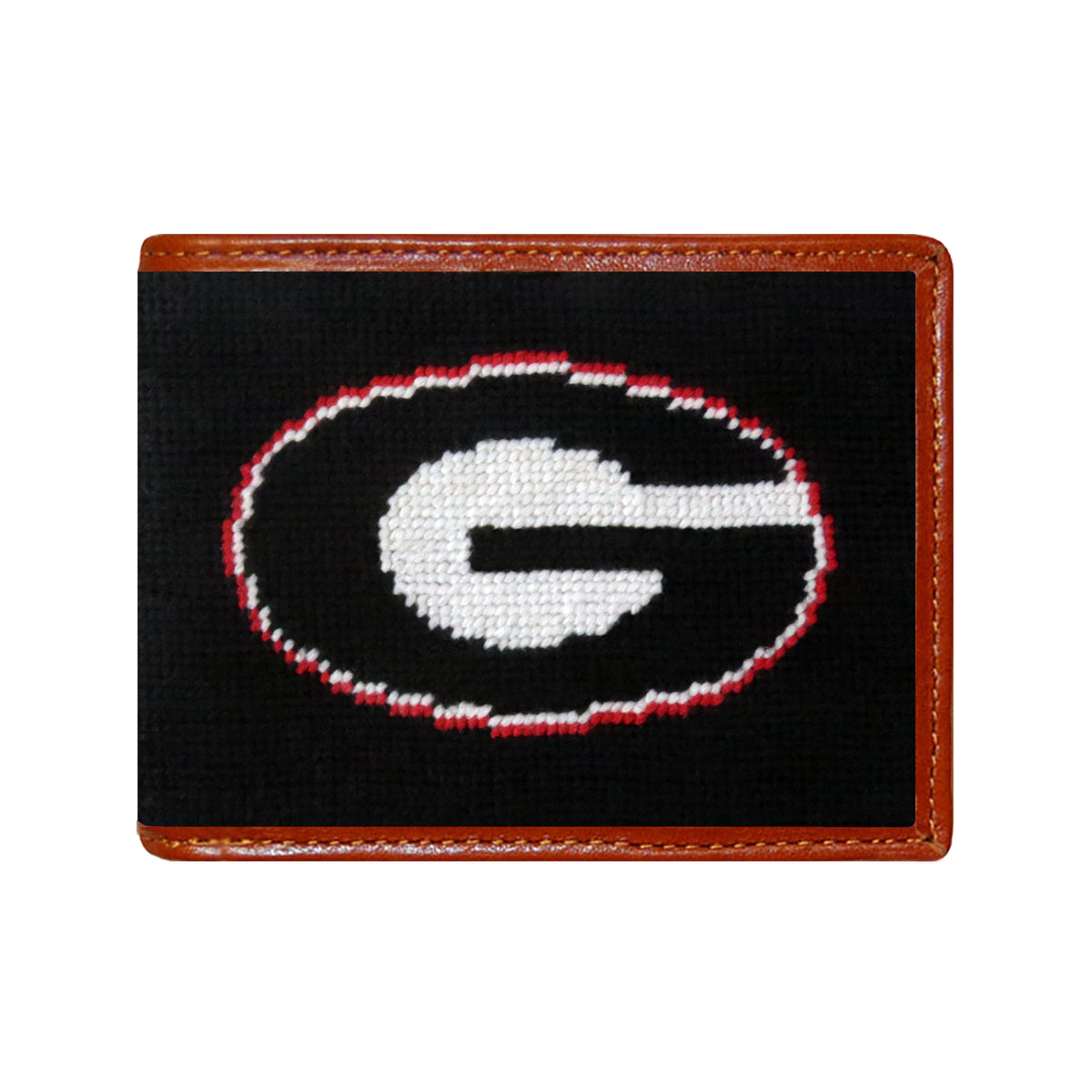 Georgia Needlepoint Wallet in Black by Smathers & Branson - Country Club Prep
