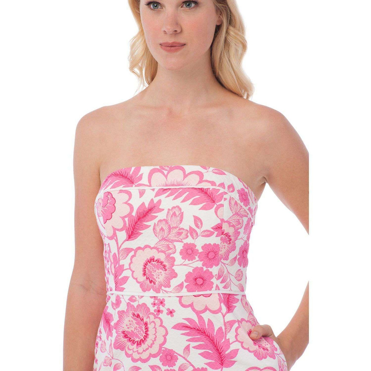 Georgia Strapless Dress in Island Floral by Southern Tide - Country Club Prep
