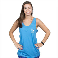 Get Yachty Tank Top in Neon Heather Blue by Anchored Style - Country Club Prep