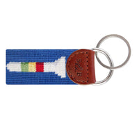 Golf Tees Needlepoint Key Fob by Smathers & Branson - Country Club Prep