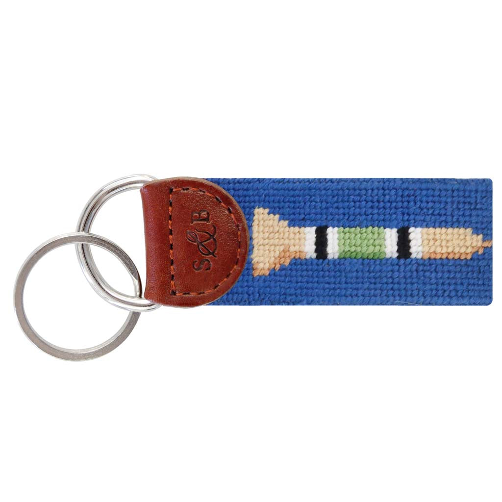 Golf Tees Needlepoint Key Fob by Smathers & Branson - Country Club Prep