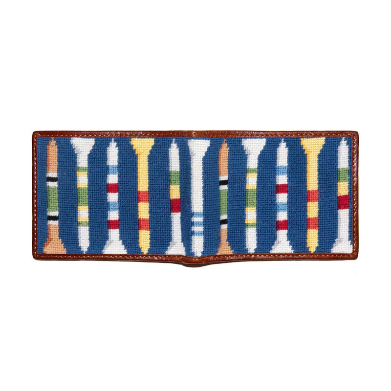 Golf Tees Needlepoint Wallet by Smathers & Branson - Country Club Prep