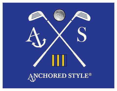 Golf Tee Shirt in Royal Blue by Anchored Style - Country Club Prep