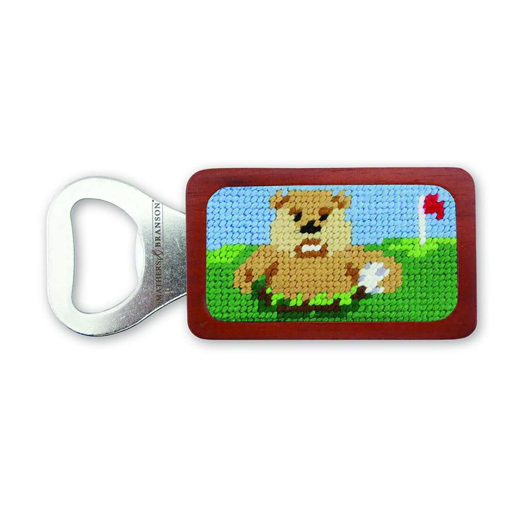 Gopher Needlepoint Bottle Opener by Smathers & Branson - Country Club Prep