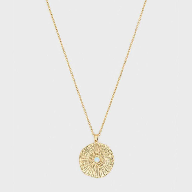 Sunburst Coin Necklace by Gorjana - Country Club Prep