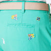 Stretch Twill Harbor Pant with Easter Eggs & Bunnies in Palm Green by Castaway Clothing - Country Club Prep