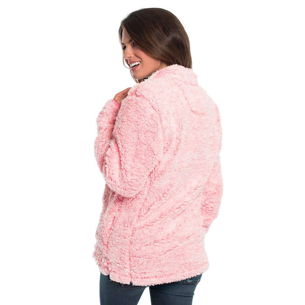 Heather Sherpa Pullover with Pockets in Himalayan Pink by The Southern Shirt Co. - Country Club Prep