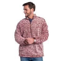 Heather Sherpa Pullover with Pockets in Windsor Wine by The Southern Shirt Co. - Country Club Prep