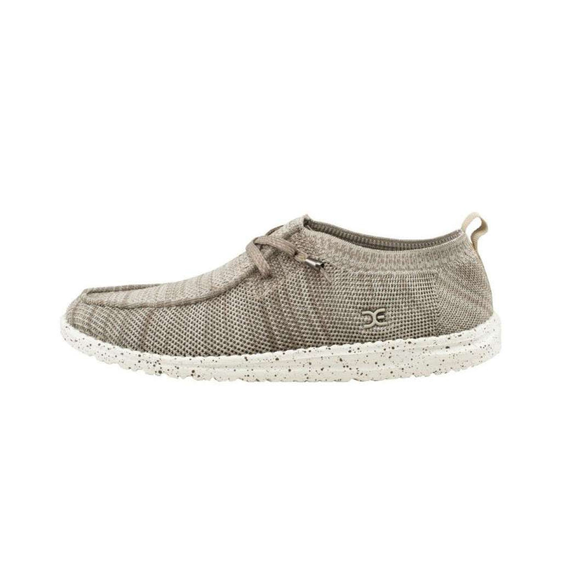 Wally Knit Shoe in Beige by Hey Dude - Country Club Prep