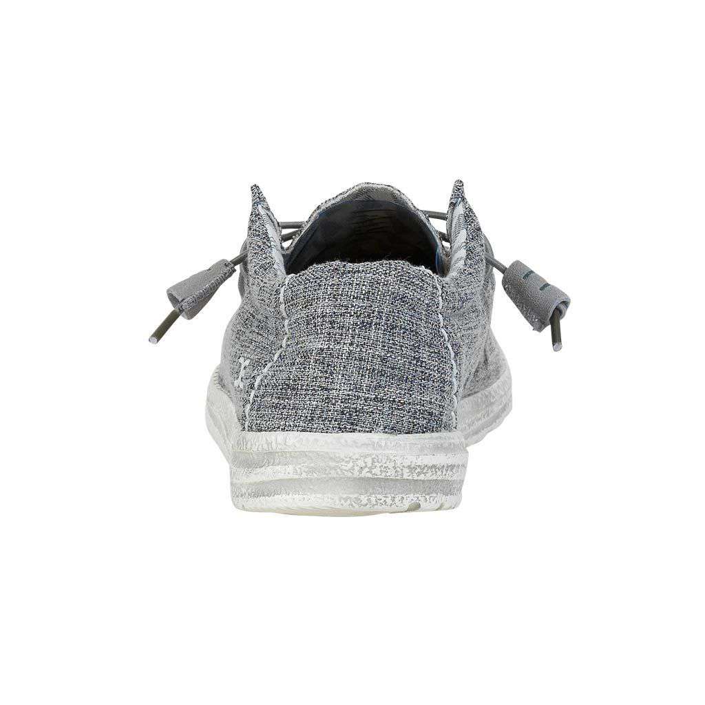 Wally Canvas Shoe in Linen Iron by Hey Dude - Country Club Prep