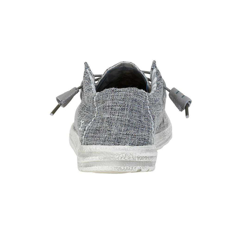 Wally Canvas Shoe in Linen Iron by Hey Dude - Country Club Prep