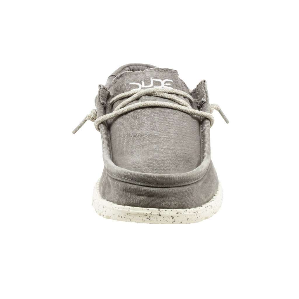 Wally Washed Shoe in Dark Grey by Hey Dude - Country Club Prep