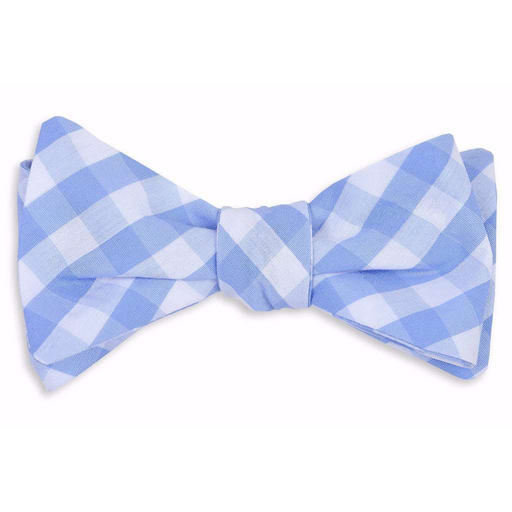 Summer Check Bow Tie in Blueberry by High Cotton - Country Club Prep