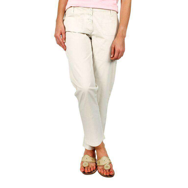 Beach Capri Pants in Light Stone by Hiho - Country Club Prep