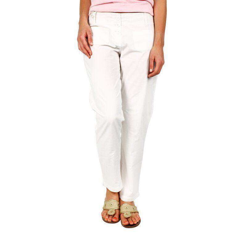 Beach Capri Pants in White by Hiho - Country Club Prep