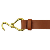 Hoof Pick Leather Belt in Light Brown by Country Club Prep - Country Club Prep