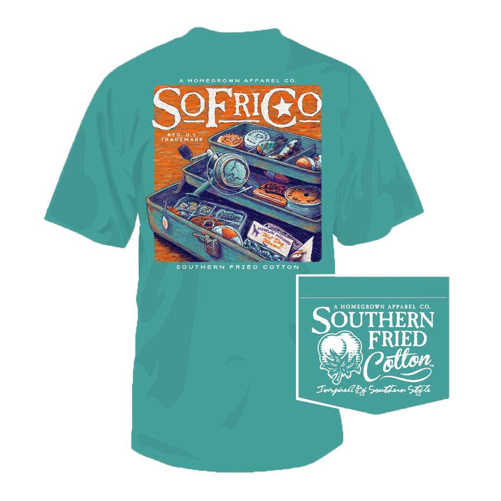 Hook, Link, Sinker Tee in Seafoam by Southern Fried Cotton - Country Club Prep