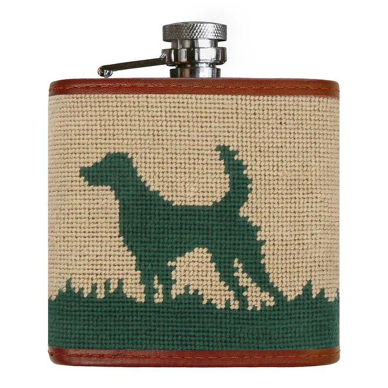 Hunting Dog Needlepoint Flask by Smathers & Branson - Country Club Prep