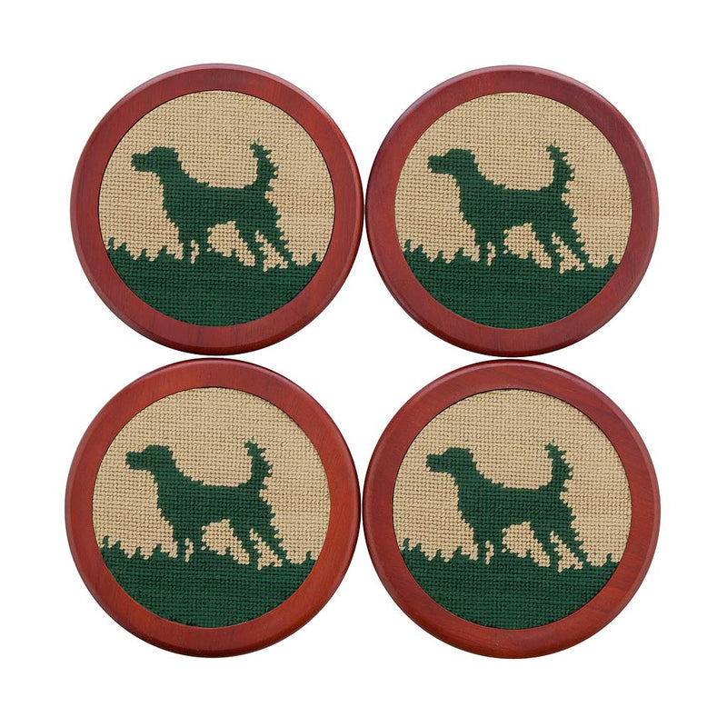 Hunting Dogs Needlepoint Coasters by Smathers & Branson - Country Club Prep