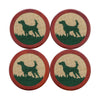 Hunting Dogs Needlepoint Coasters by Smathers & Branson - Country Club Prep