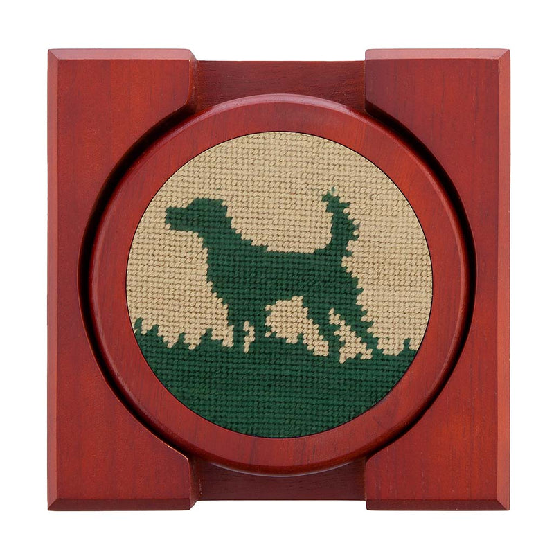 Hunting Dogs Needlepoint Coasters by Smathers & Branson - Country Club Prep