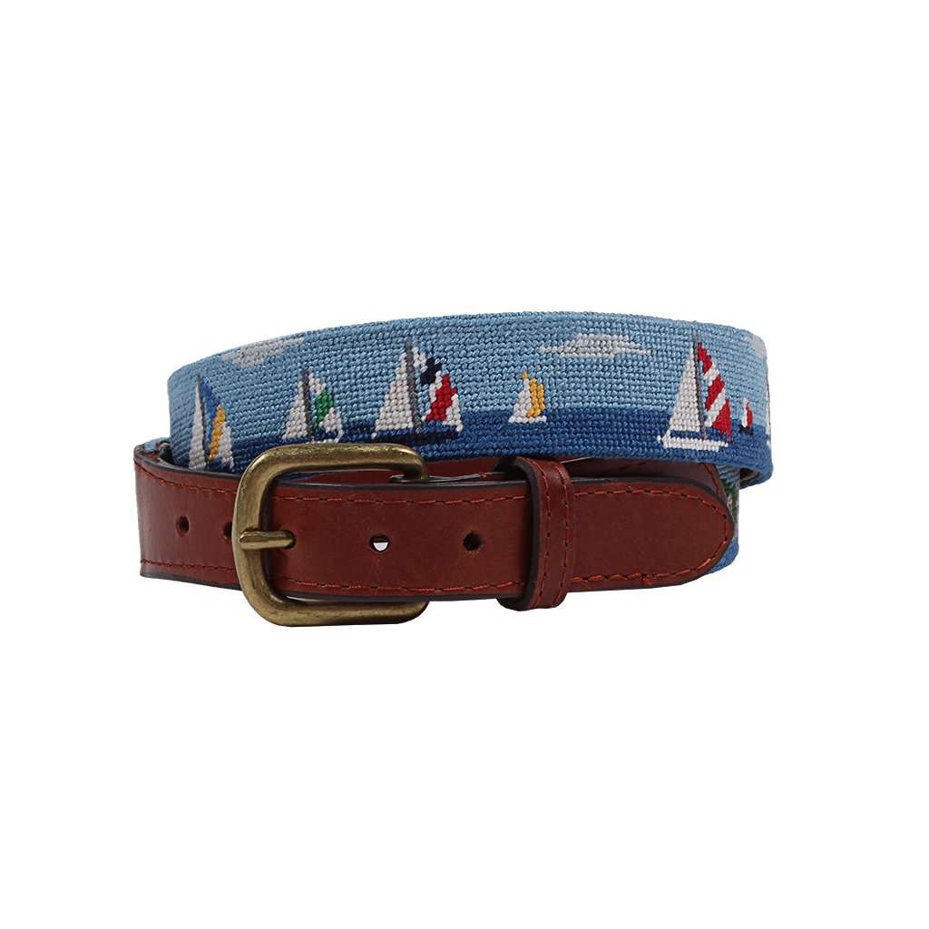 Newport to Bermuda Needlepoint Belt by Smathers & Branson - Country Club Prep