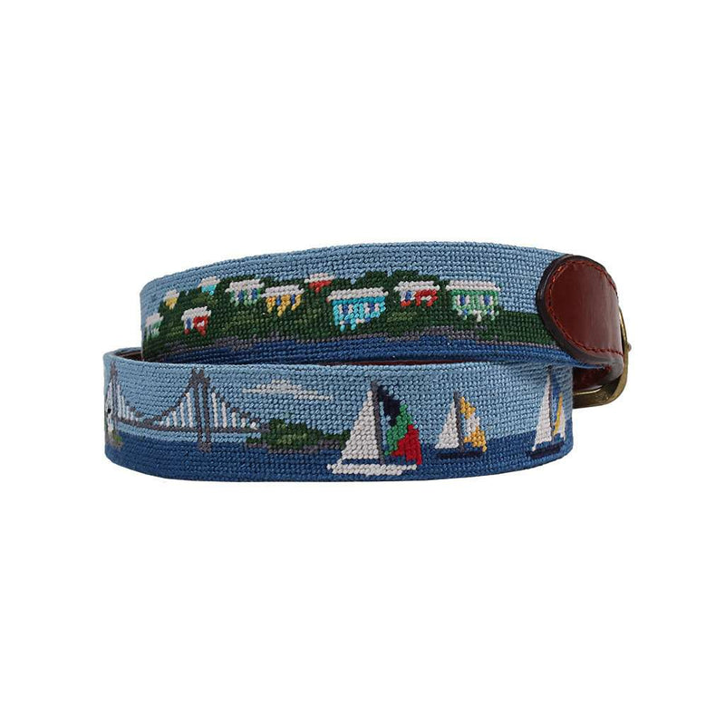 Newport to Bermuda Needlepoint Belt by Smathers & Branson - Country Club Prep