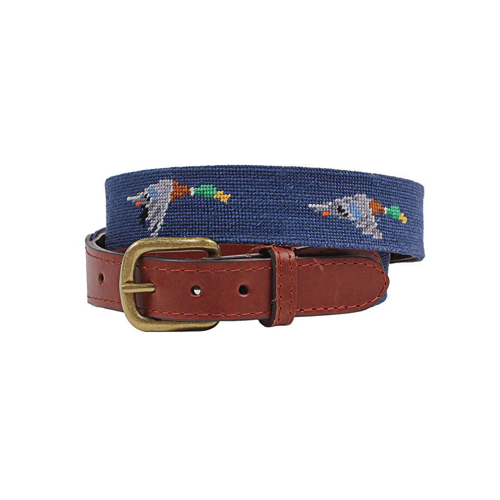 Mallard Needlepoint Belt by Smathers & Branson - Country Club Prep