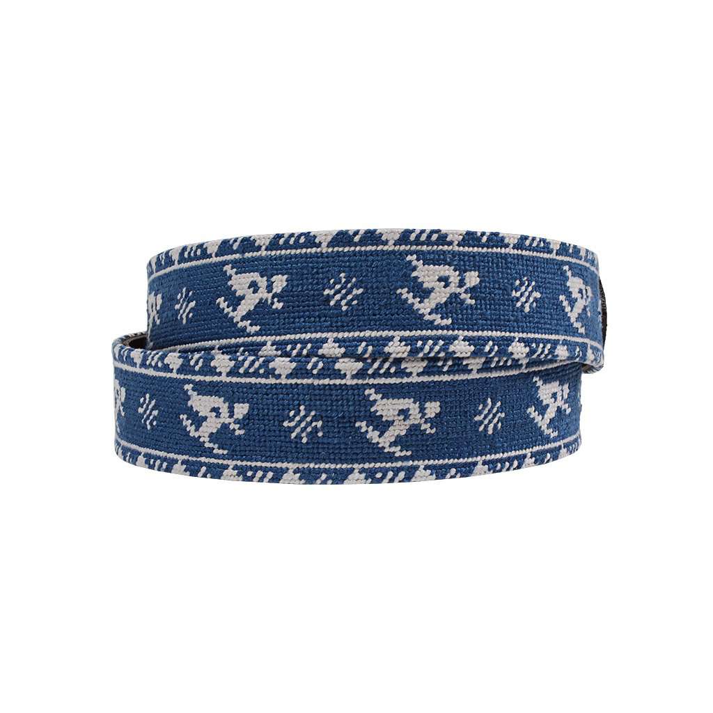 Skier Fairisle Needlepoint Belt by Smathers & Branson - Country Club Prep