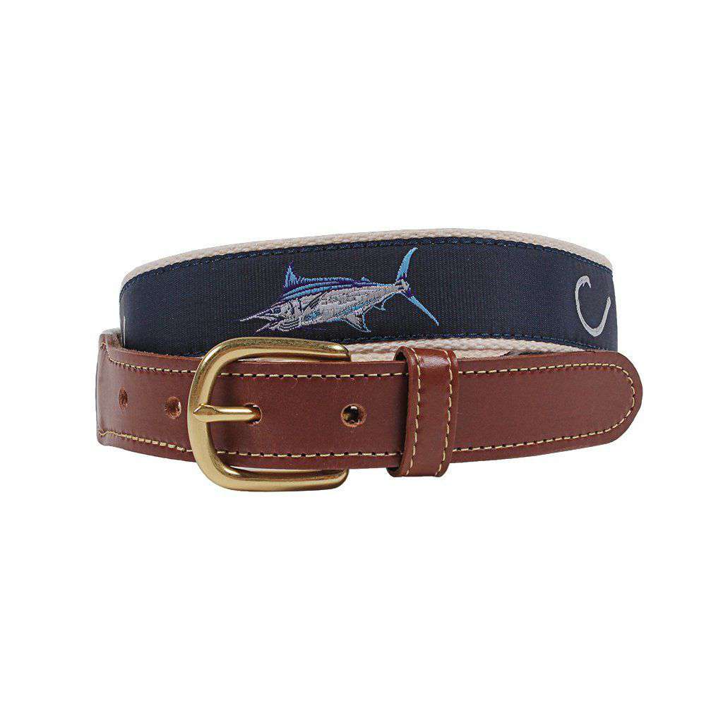 Catch and Release Leather Tab Belt by Country Club Prep - Country Club Prep