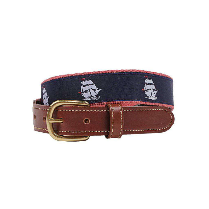 Bermuda Bound Leather Tab Belt by Country Club Prep - Country Club Prep