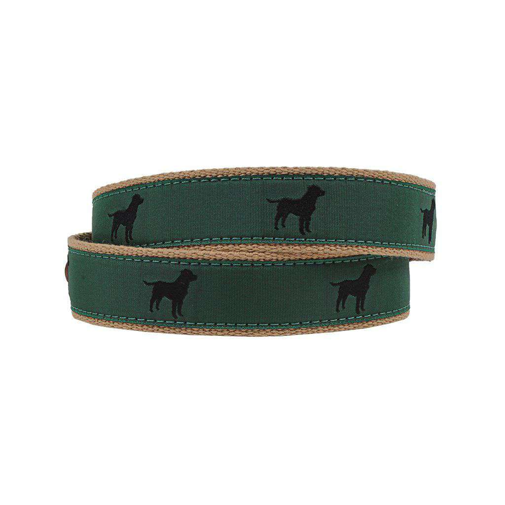 Buster the Black Lab Leather Tab Belt by Country Club Prep - Country Club Prep