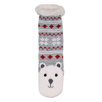Fred the Polar Bear Sherpa Lined Socks by Nordic Fleece - Country Club Prep