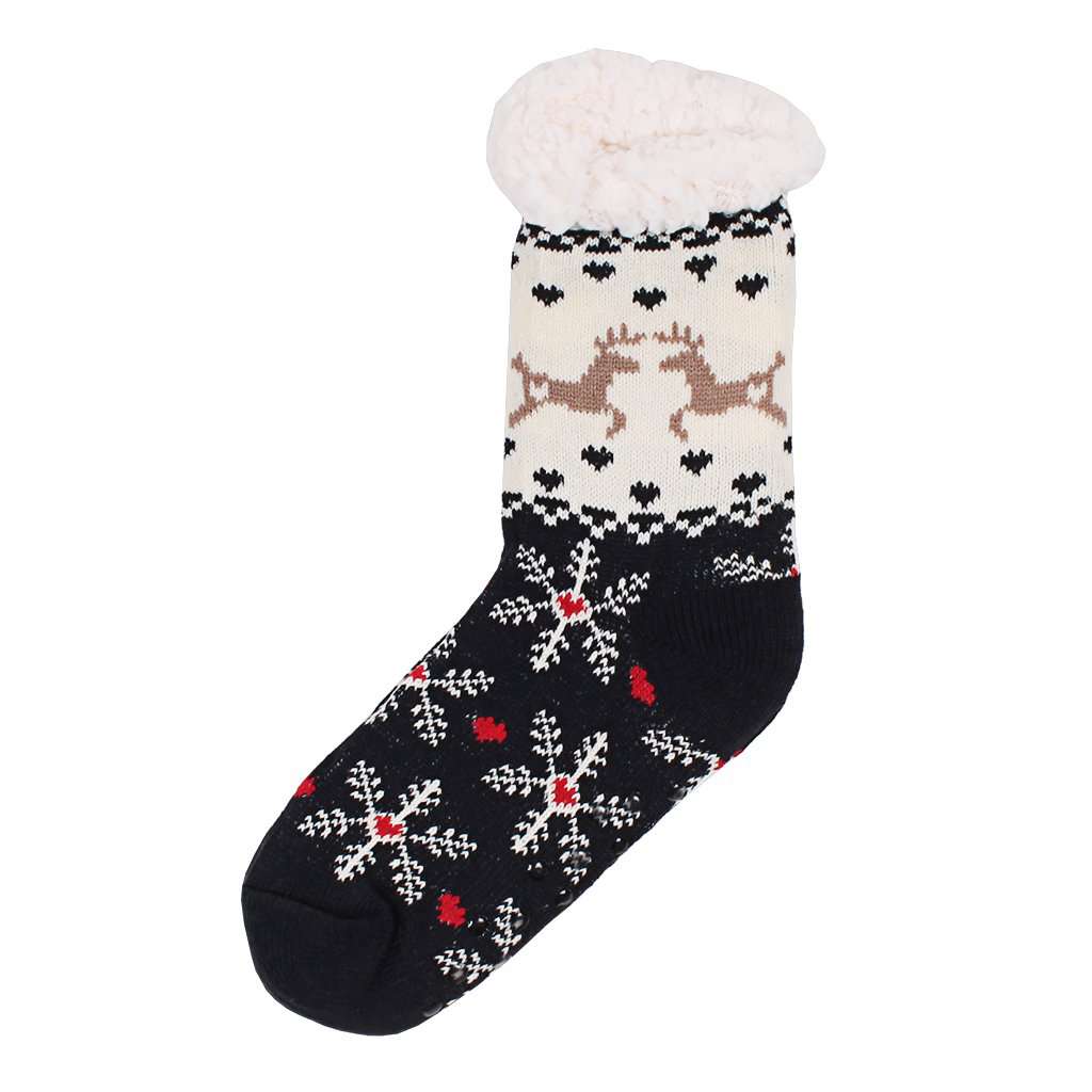 Dasher and Dancer Sherpa Lined Socks by Nordic Fleece - Country Club Prep
