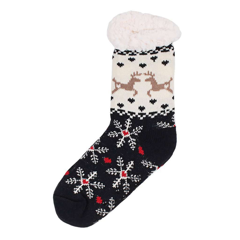 Nordic Fleece Dasher and Dancer Sherpa Lined Socks | Free Shipping ...