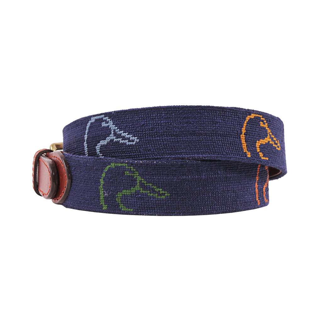 Ducks Unlimited Rainbow Logo Needlepoint Belt by Smathers & Branson - Country Club Prep